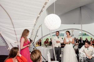 wedding reception in a marquee