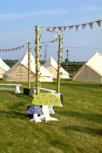 campsite at Oak Tree Farm wedding venue