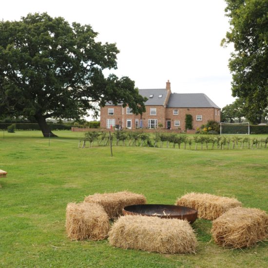Fire pit at Marston Moor outdoor wedding venue