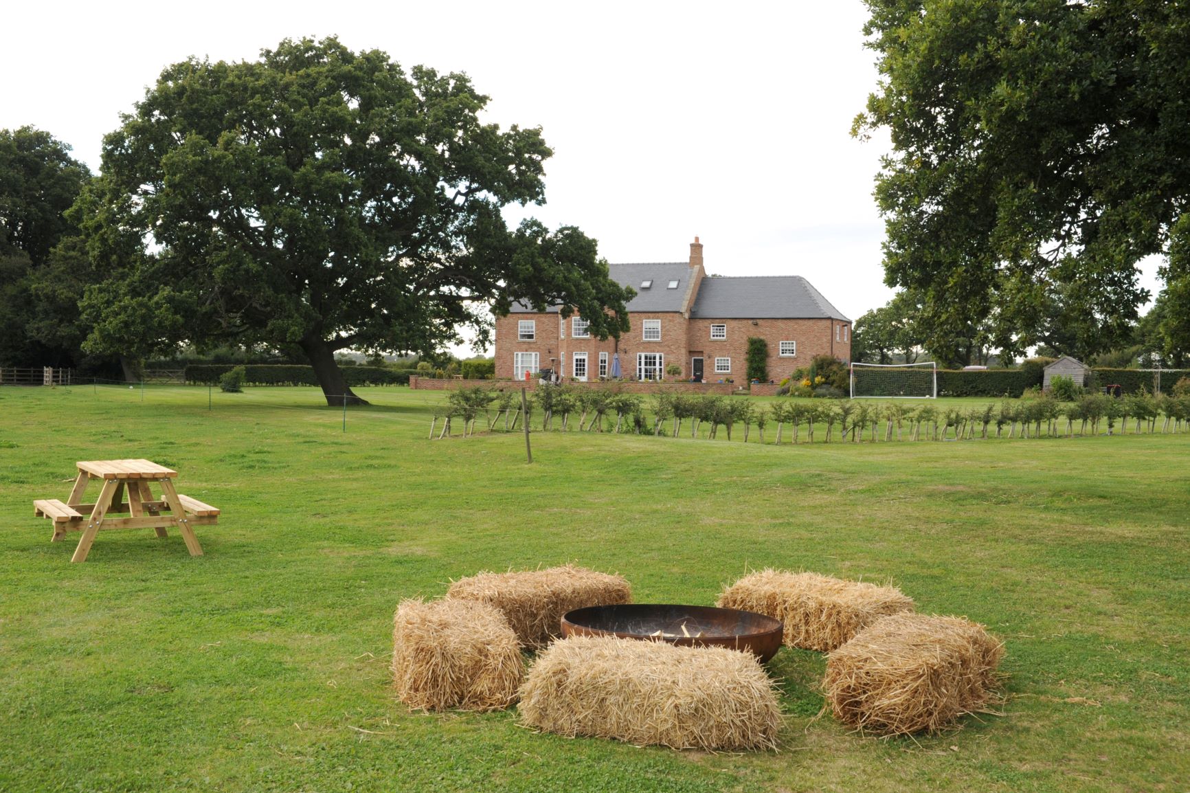 Fire pit at Marston Moor outdoor wedding venue